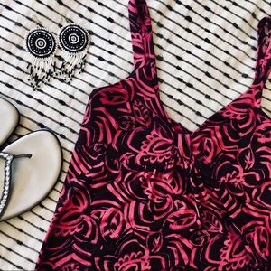 Banana Republic Pink Black Maxi Dress Small Summer